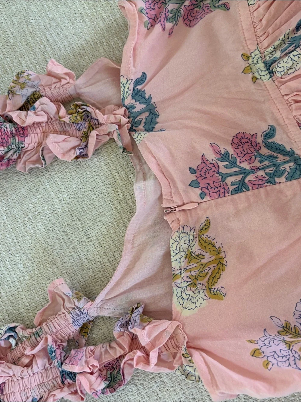 Pink Chicken Via Pink Floral Flowerette Garden Party Ruffle-Strap Dress girls 10